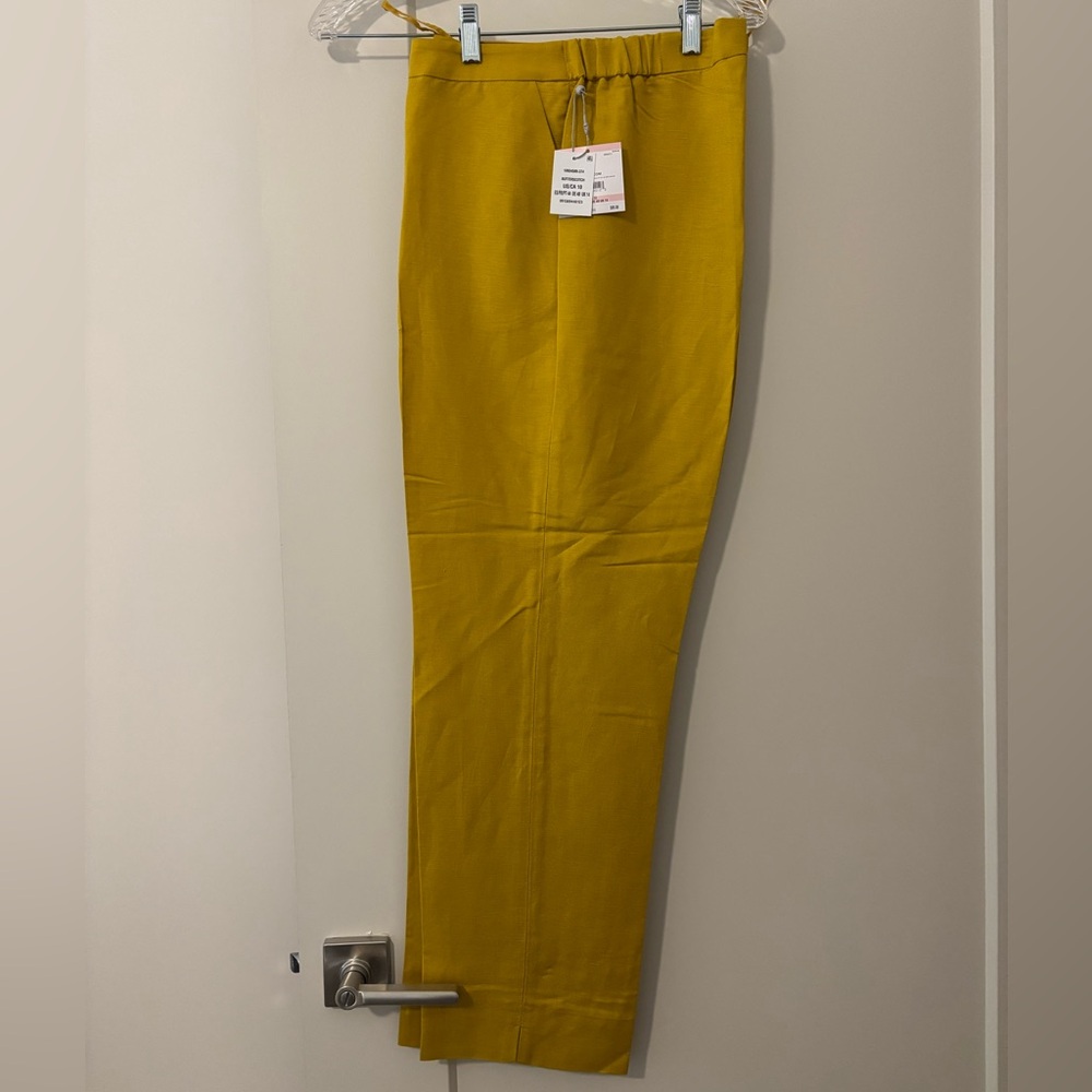 Kasper Mustard Women’s Linen Dress Pants